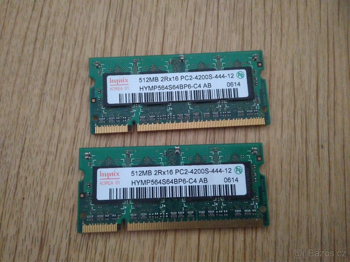 2x paměť 512 MB HYNIX-Korea