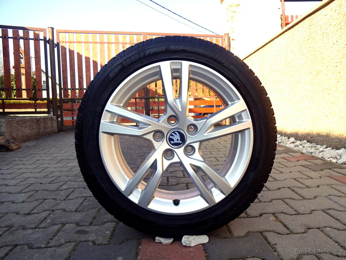 ZÁNOVNÍ ZIMNÍ originál ALU 17" 5x112 Dunlop 205/50R17