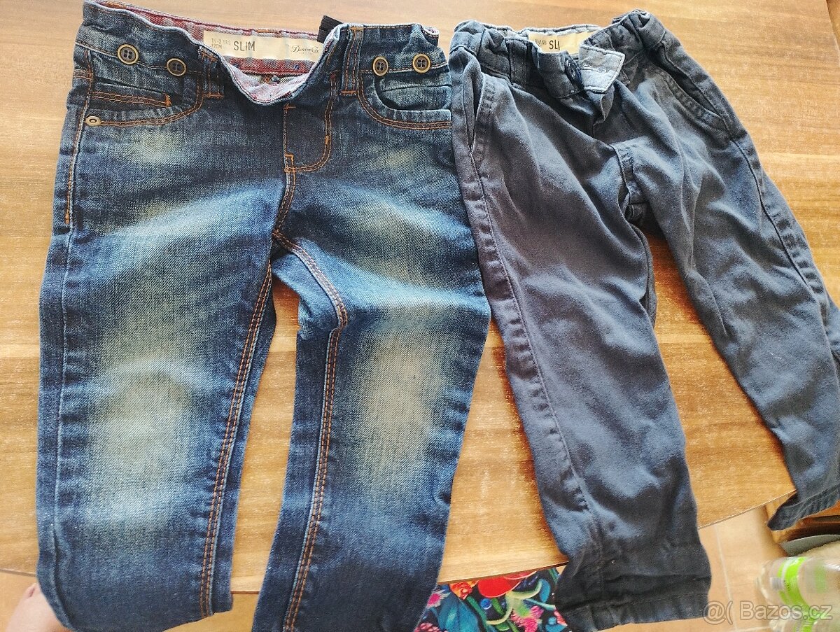 Chlapecké džíny,kalhoty, trika a plavky vel. 92 (1,5 -2 roky
