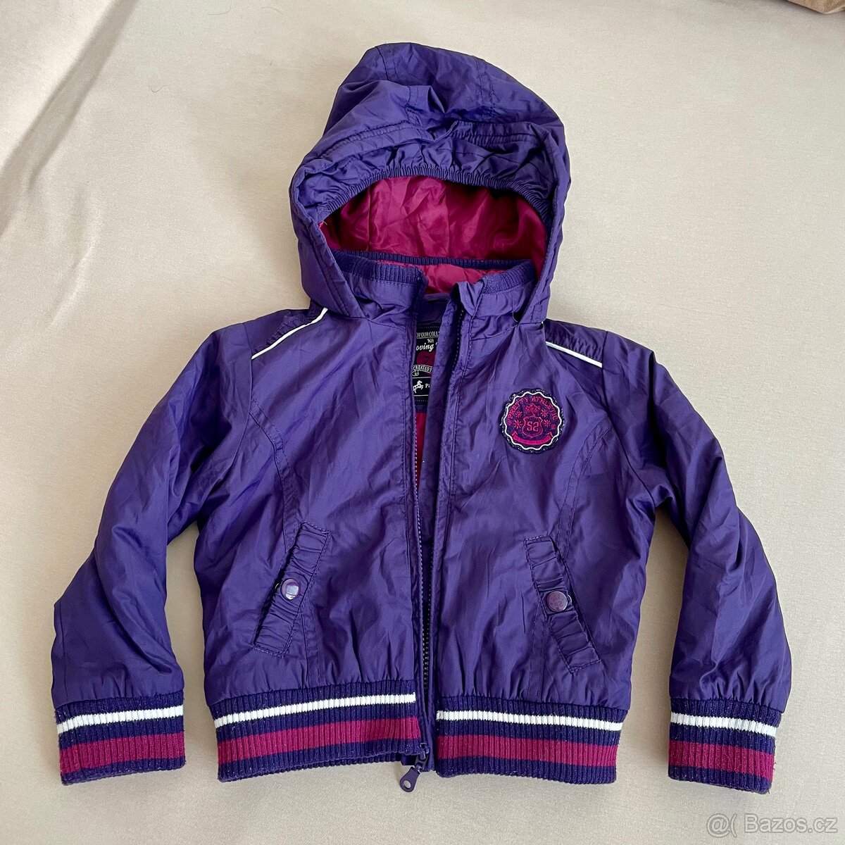 Dívčí fialová podzimní bunda vel. 104