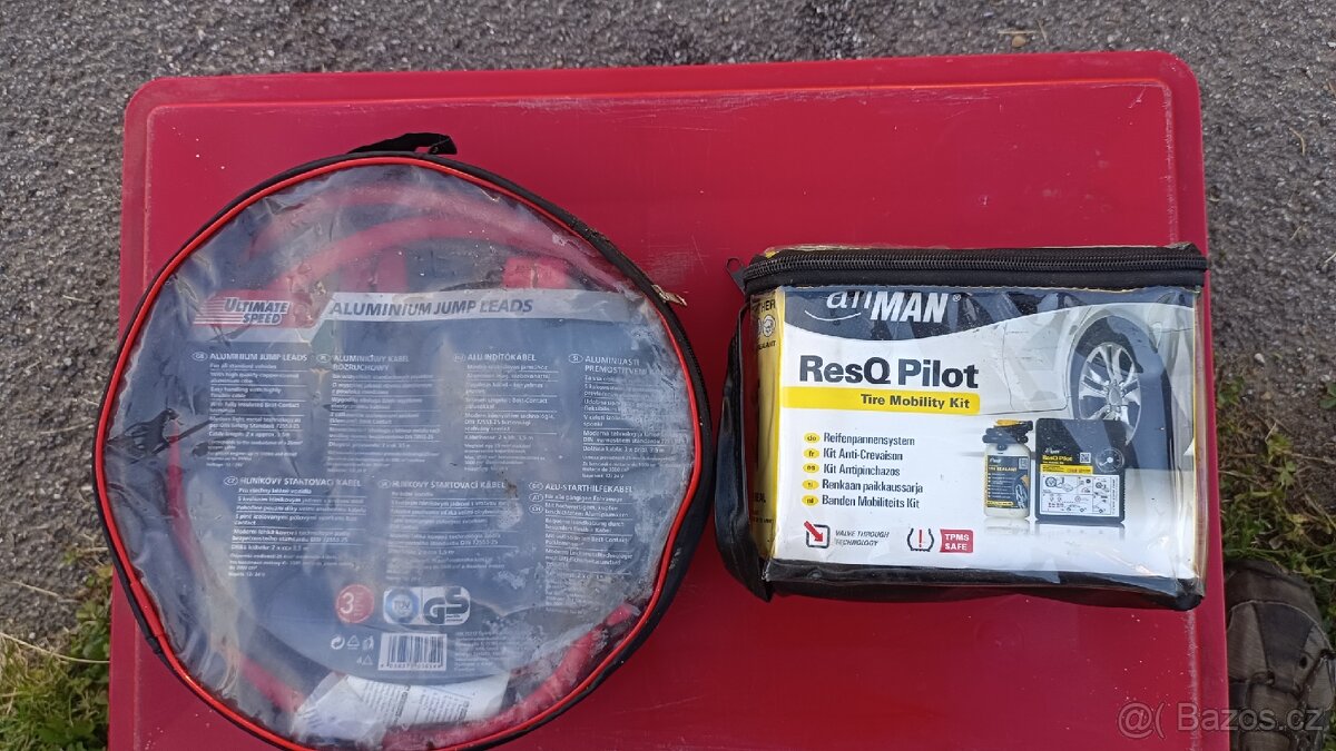 Kompresor a startovaci kabely