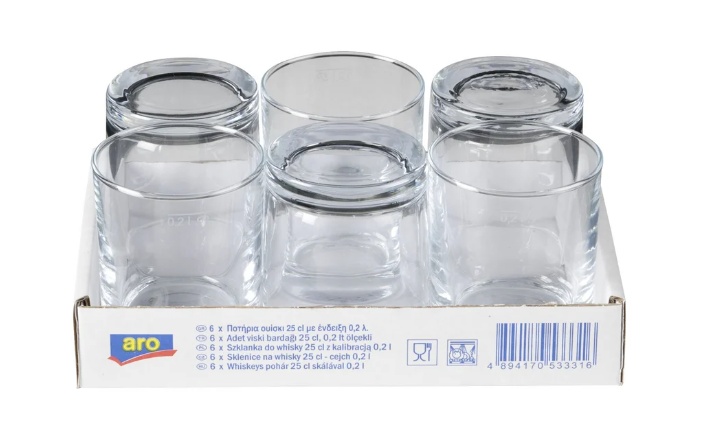 Sklenice ARO 200 ml, 258 ks, ale i kusově