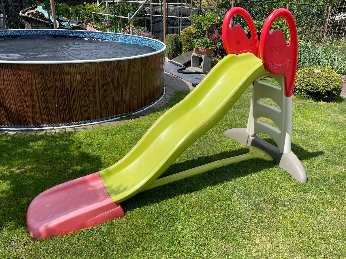 Skluzavka s vodotryskem Toboggan XL Slide Green Smoby 230