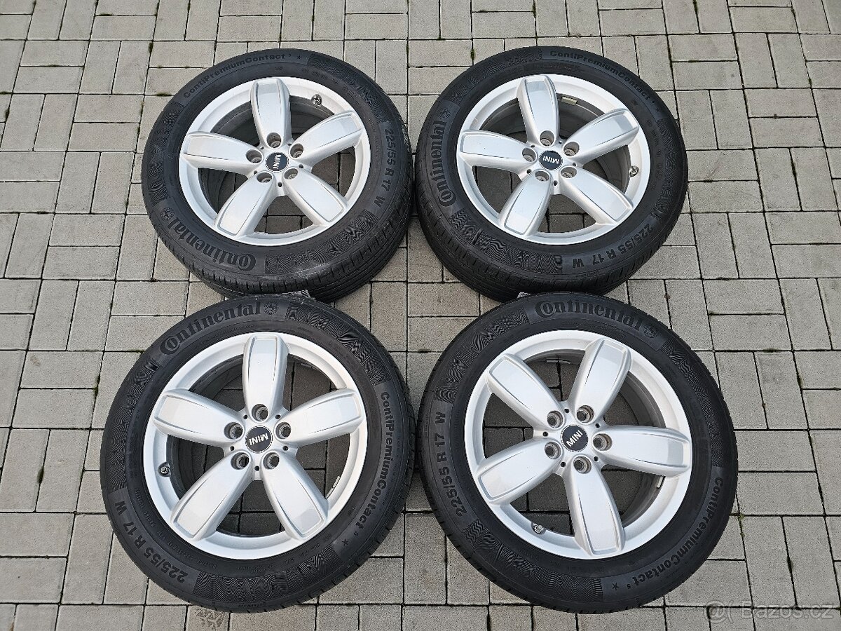 Originál alu kola MINI Coutryman 5X112 7 1/x17 + letní pneu