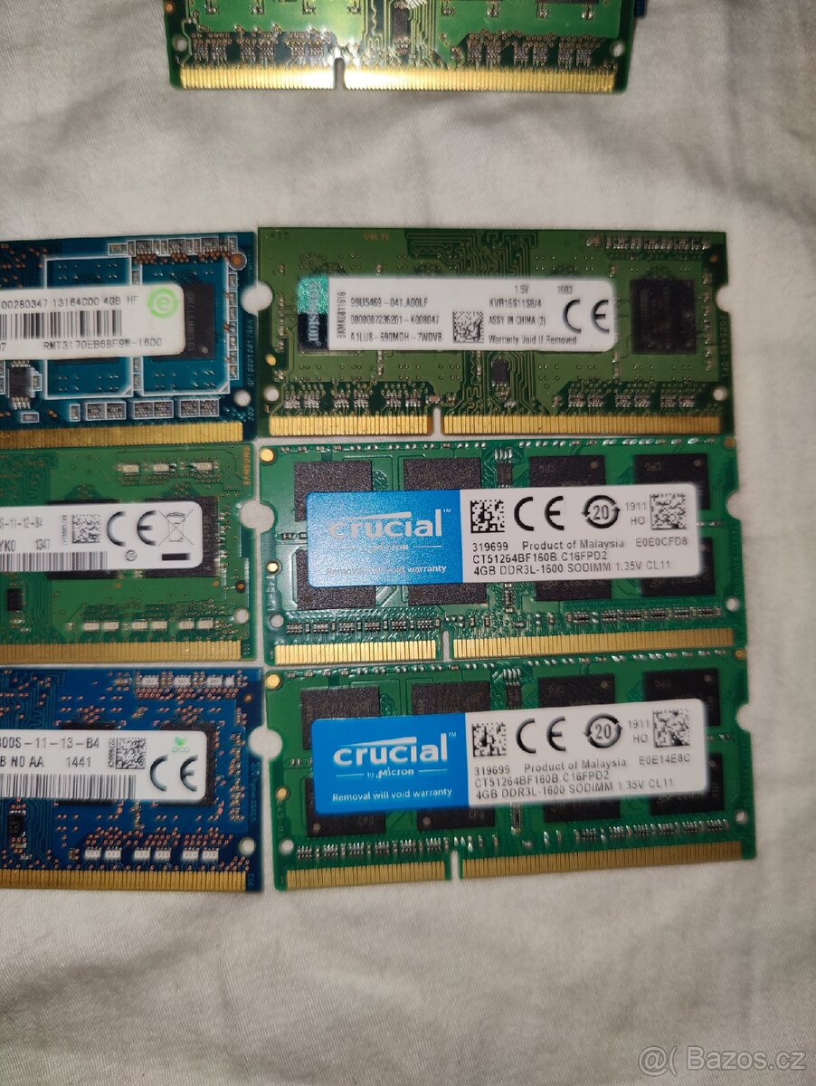 So-dimm DDR3 rám 4gb moduly