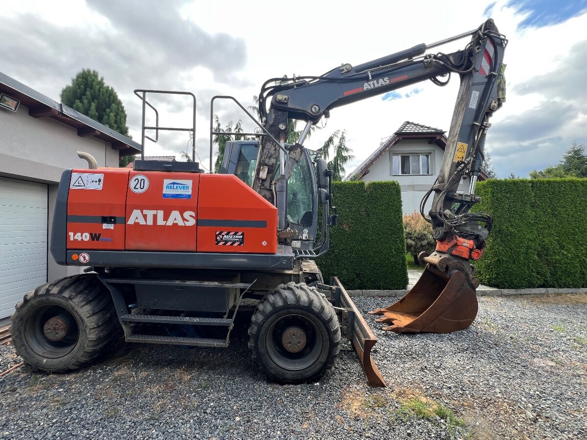 Kolový bagr ATLAS 140W s TP, r.v. 2021, nox rotátor, 16 tun