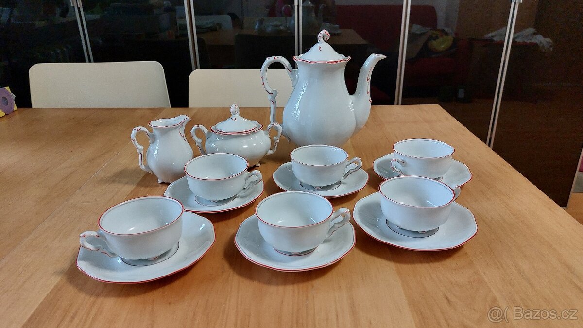 čajový servis Avignon Pirken Hammmer - červená linka