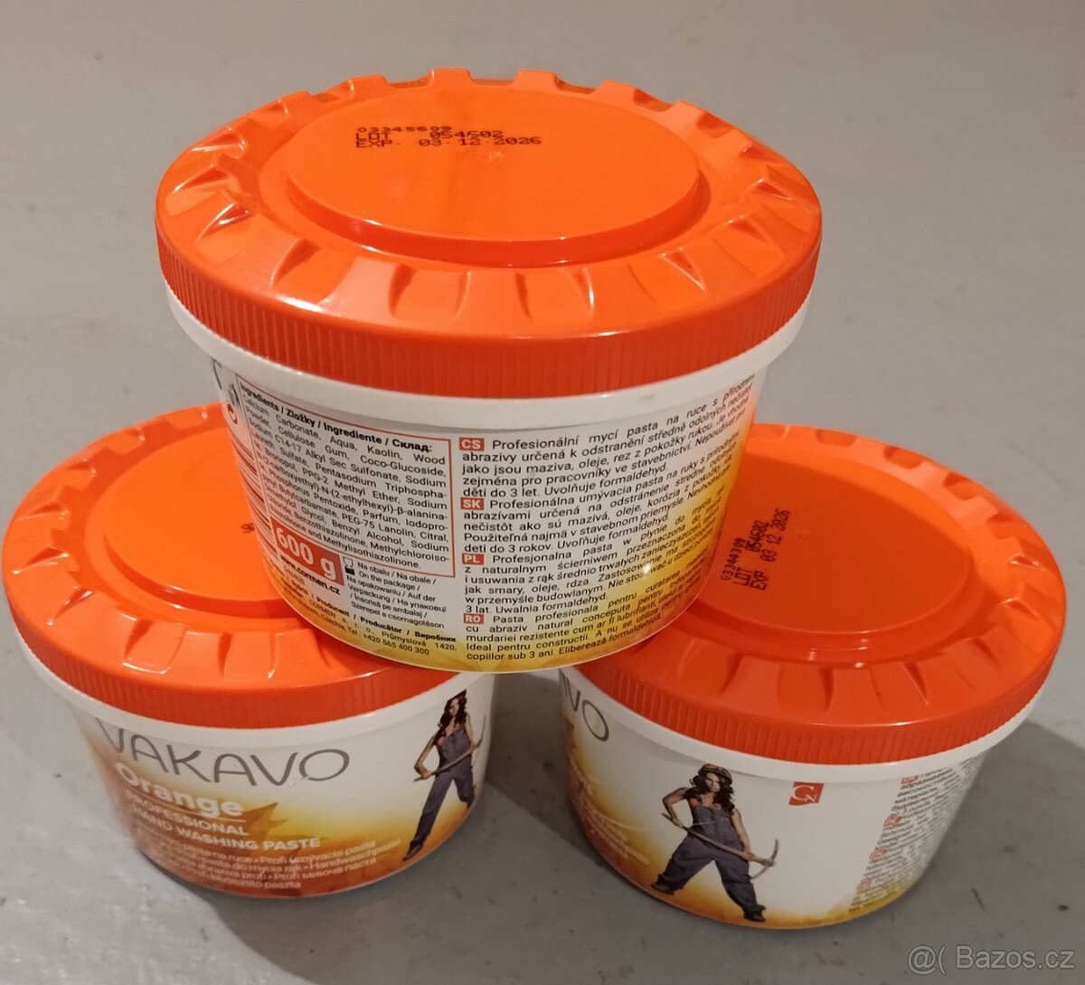 Vakavo Orange mycí pasta solvina profi 600 g 12 ks