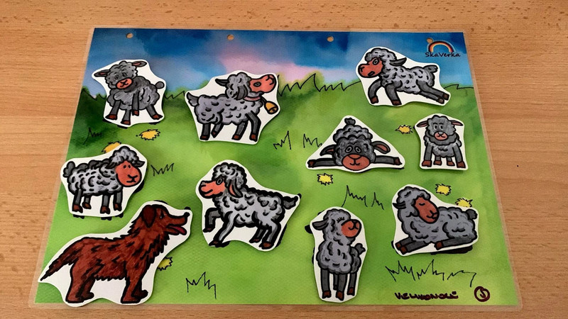 Montessori velikonoční aktivity na suchý zip - stíny