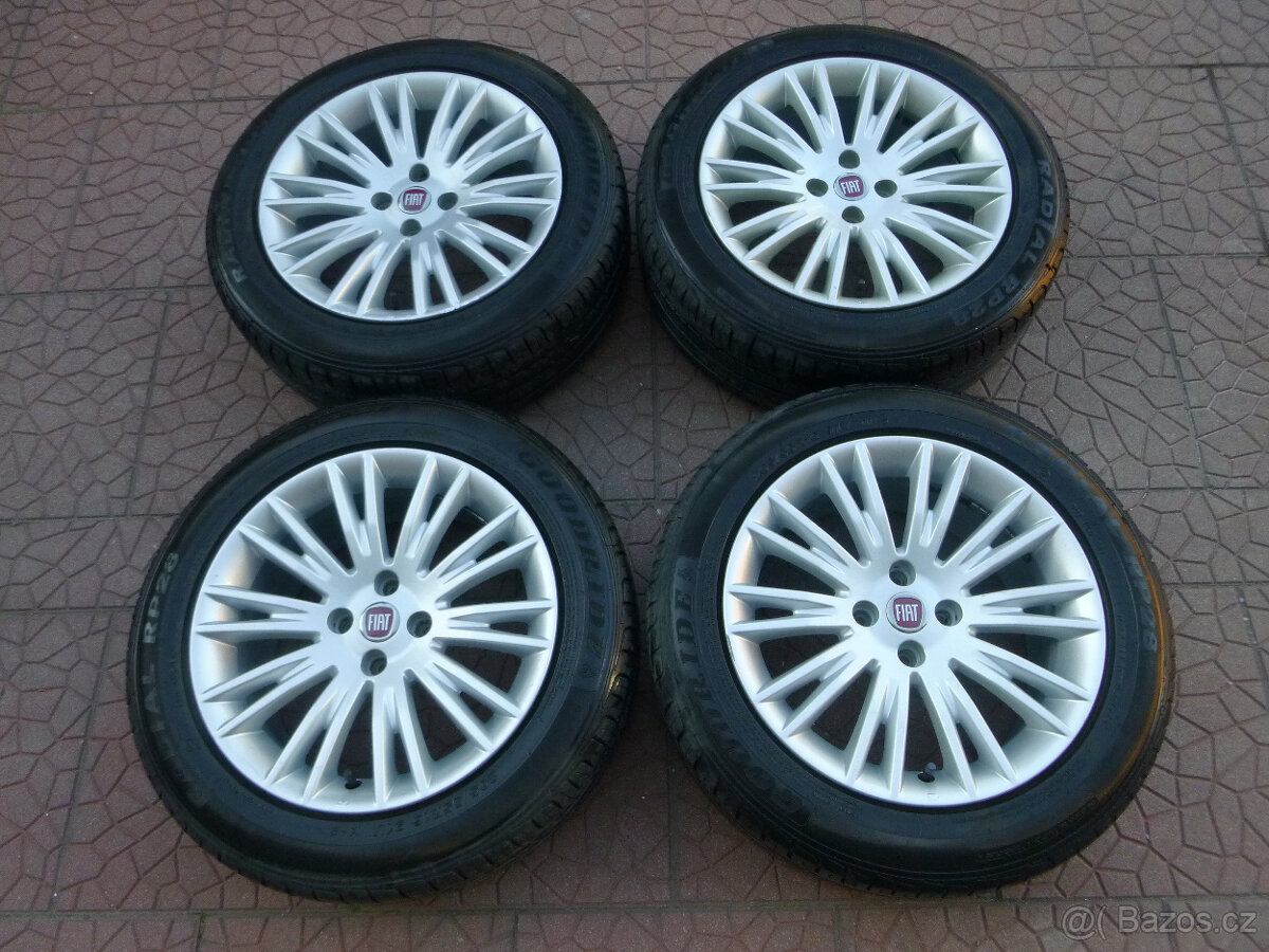 Celoroční alu sada disky originál Fiat 4x98 7Jx16 ET31 -(19)