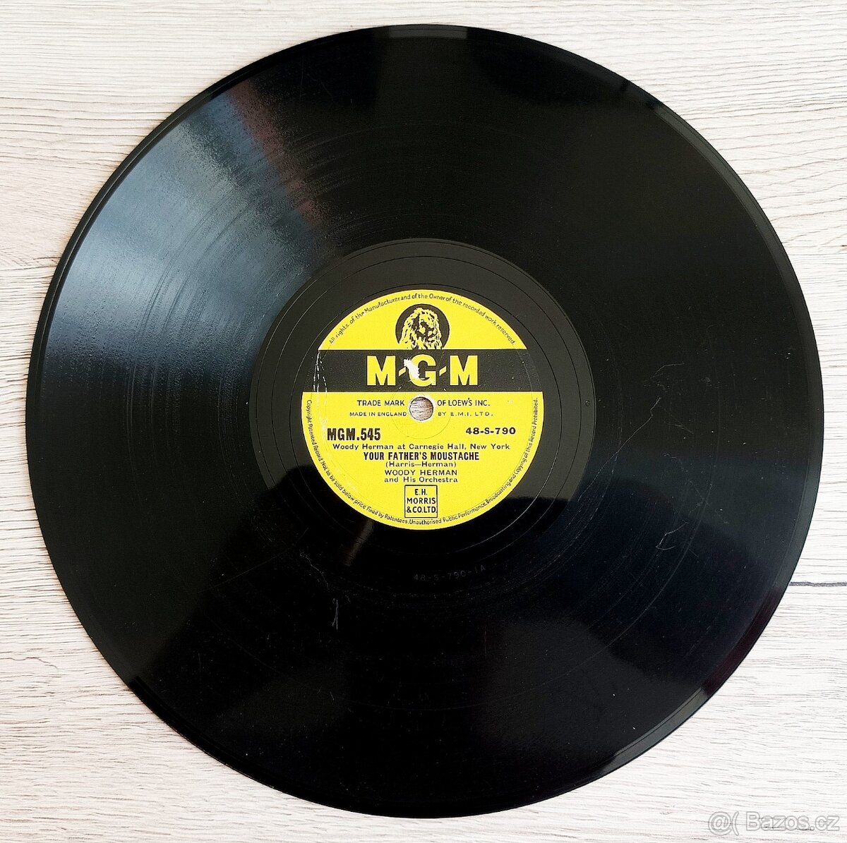 Šelaková gramodeska WOODY HERMAN, 78 ot./min.