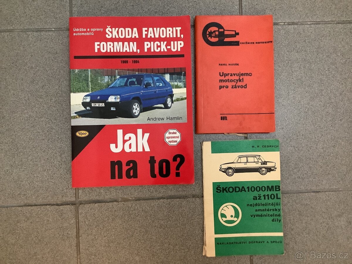 Knihy- údržba automobilů atd.