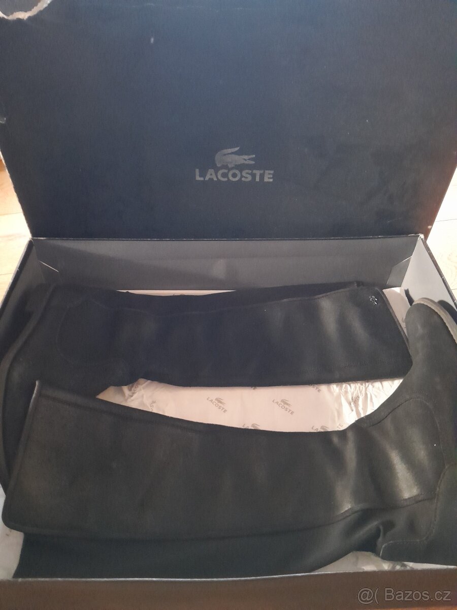 Kožené kozačky LACOSTE