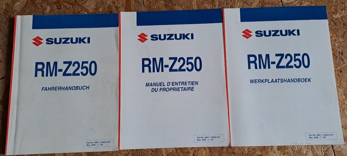 Suzuki RM-Z 250 dílenský manuál a příručka