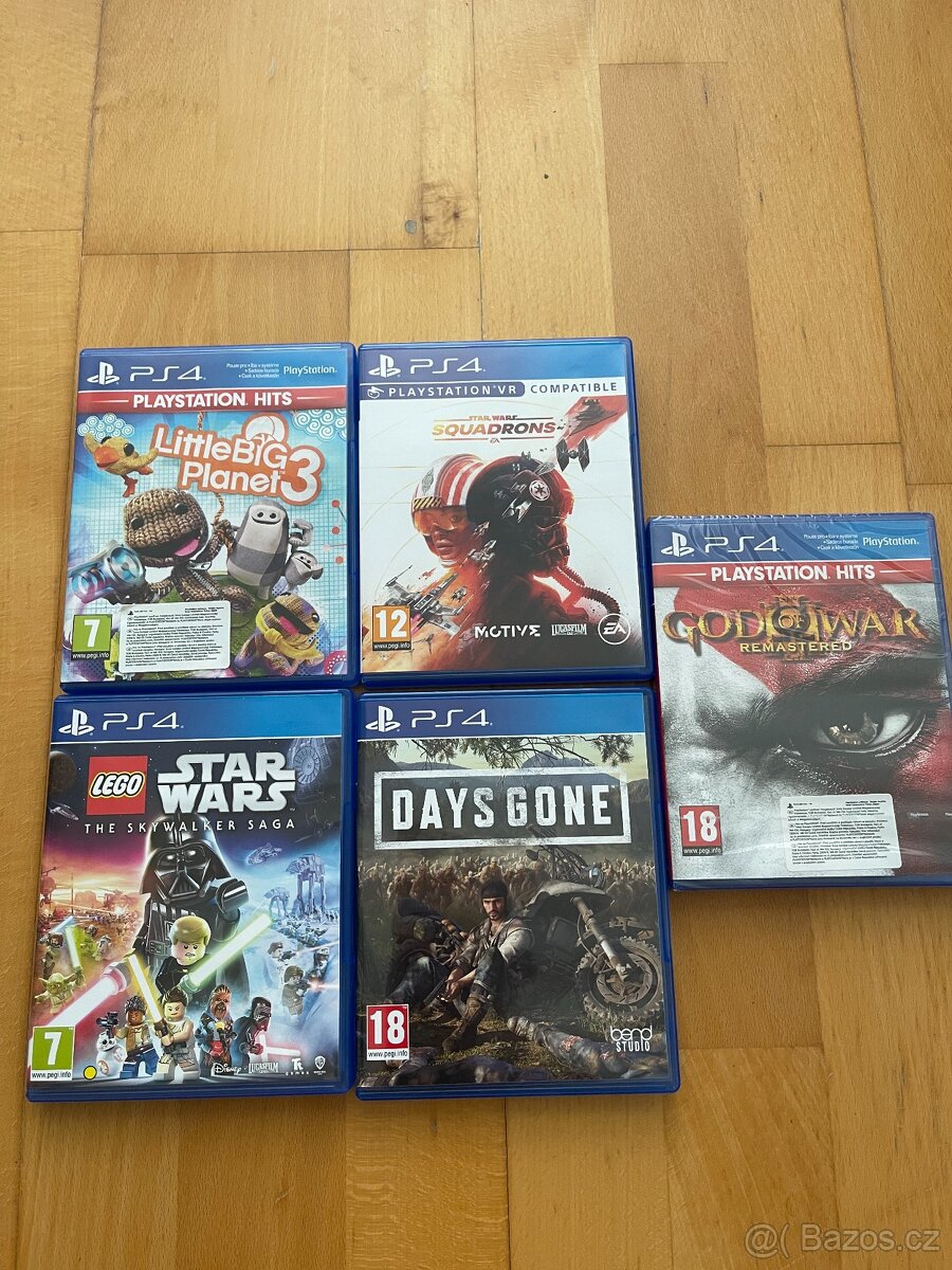 Hry na PS 4 - Days Gone, GoW III, Little Planet 3, Star Wars