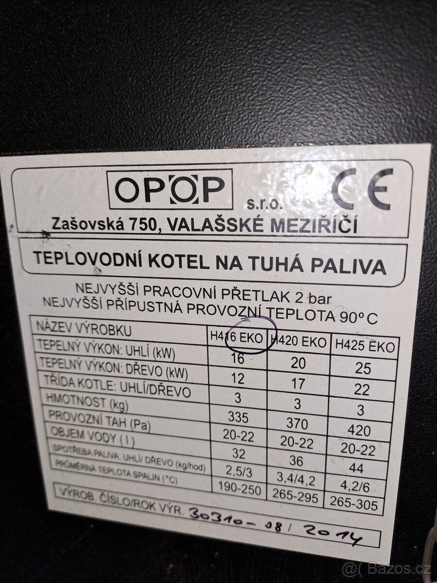 (Rezervováno) Kotel OPOP H416 eko