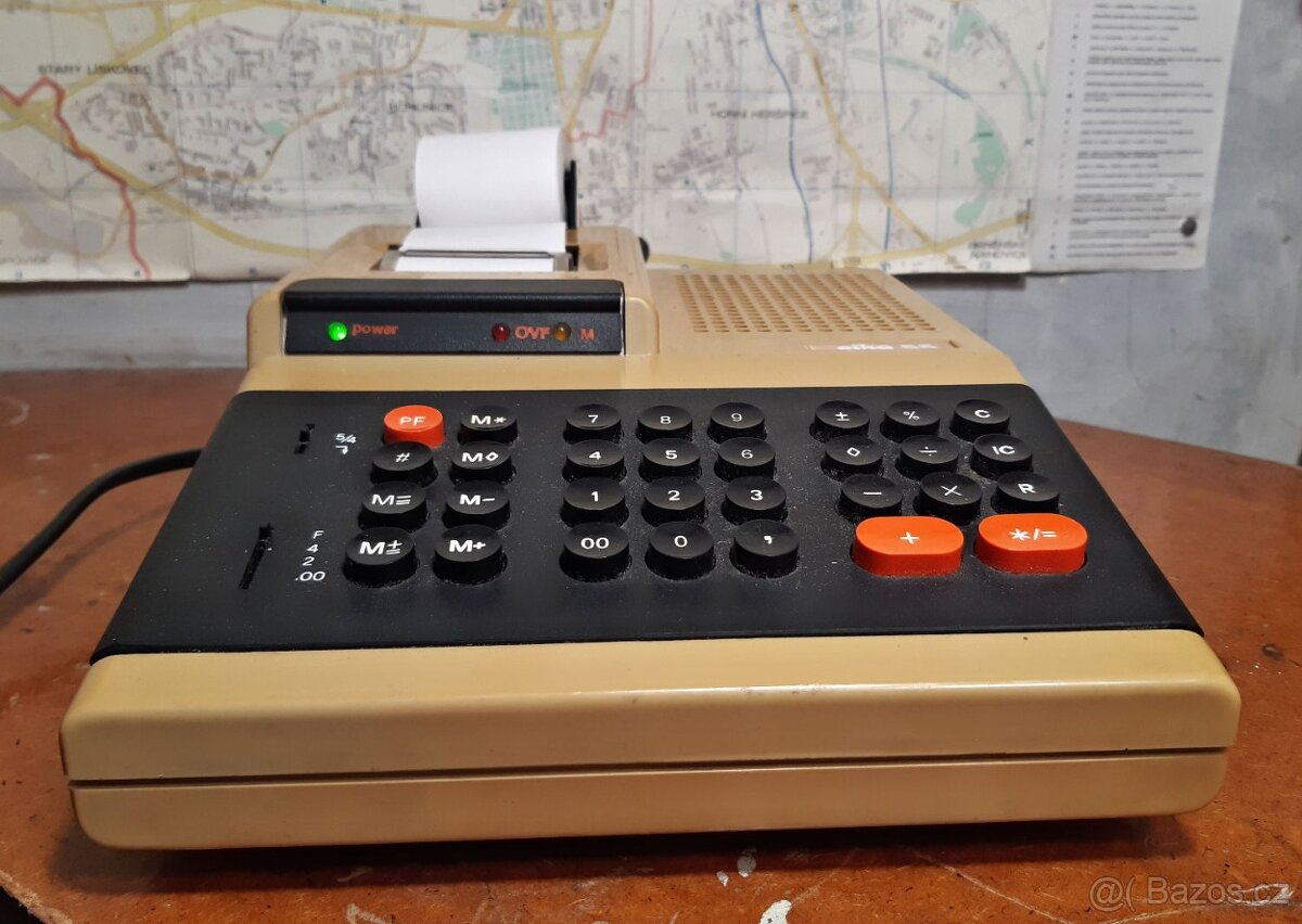 Retro kalkulačka s tiskem Elka 55