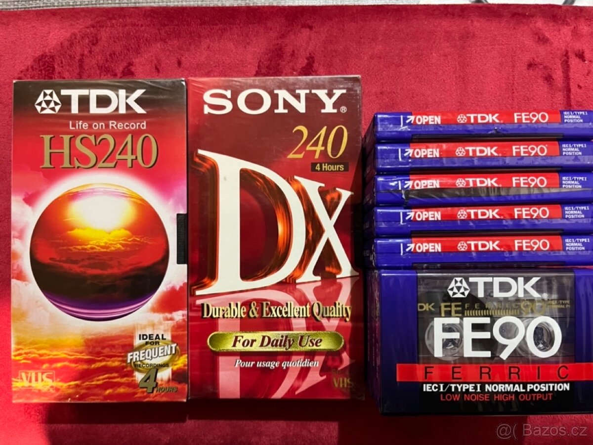 PRODÁM NOVÉ VHS A MC KAZETY