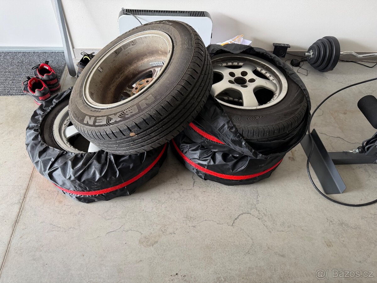 Pěkné alu kola + skoro nové pneu 5x100