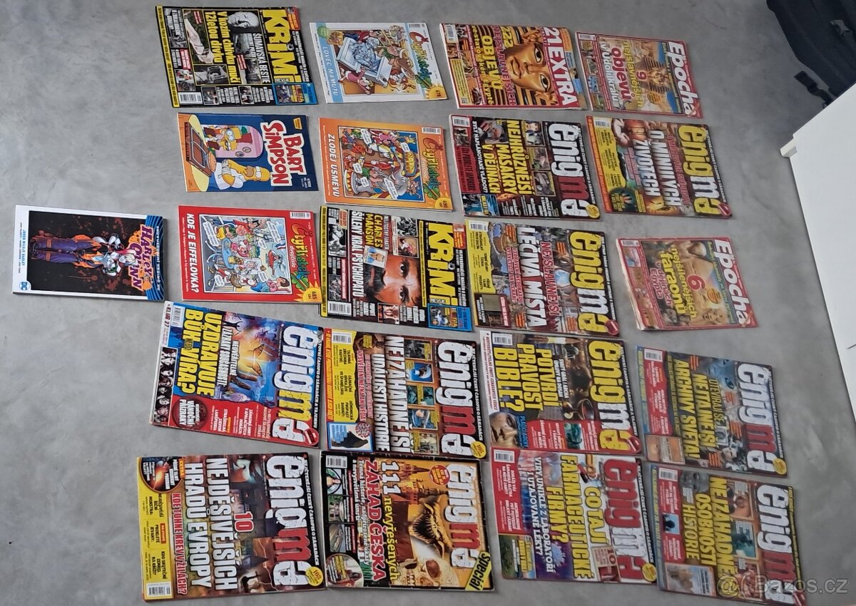 Časopisy - Enigma, Epocha, Čtyrlístek, Bart Simpson, Harley