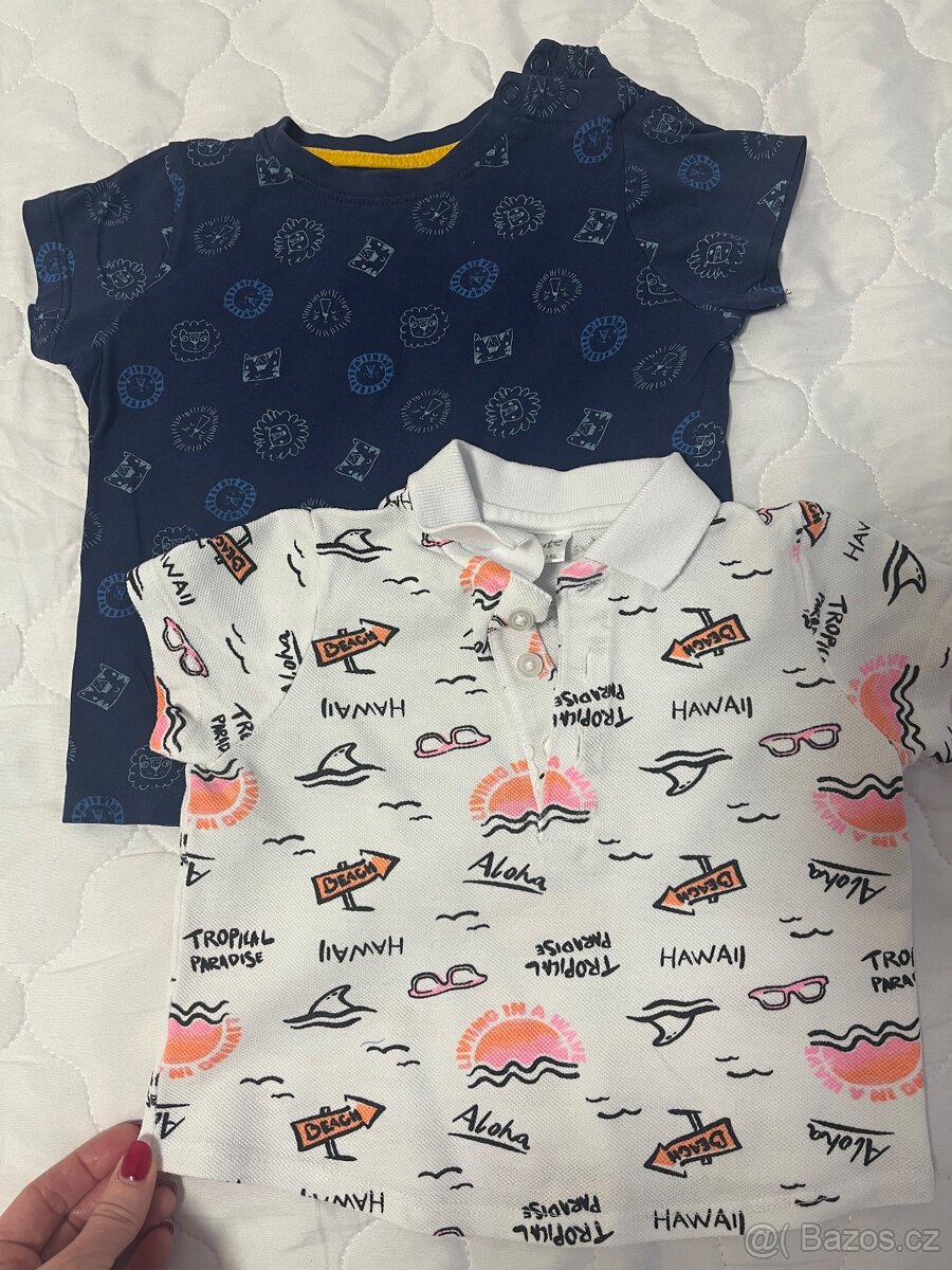 Trička - nošena, ve skvělém stavu 74/80