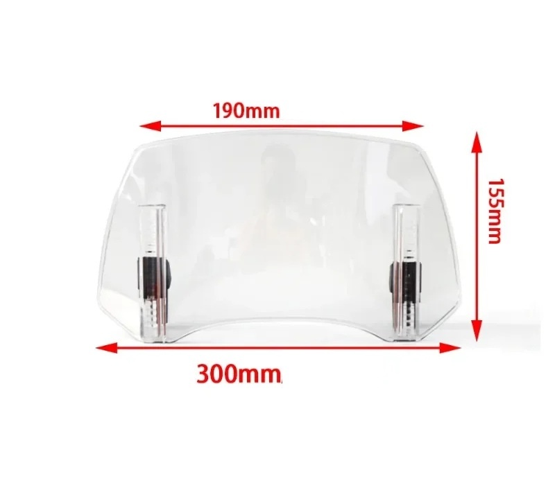 Deflektor na hlavní plexi moto 300 x 155 mm