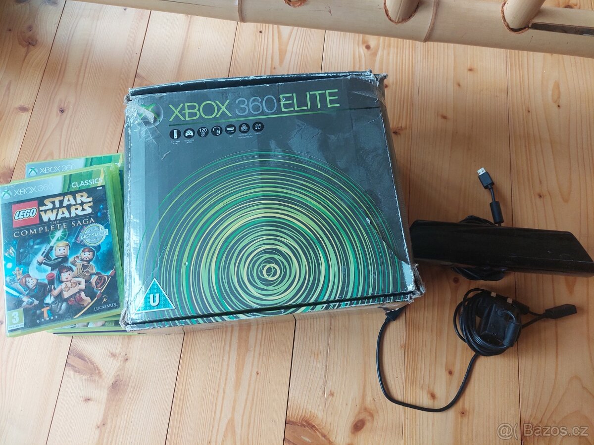 Xbox 360 ELITE + 10 her + Xbox 360 Kinect