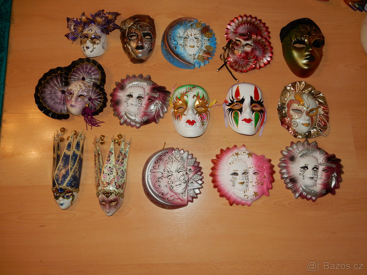 Prodám různé masky na zed...vše viz foto...cena 30kč-50kč dl
