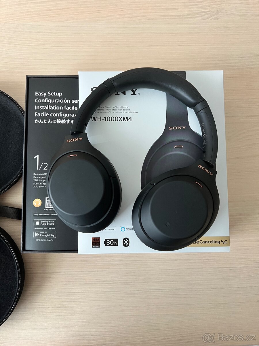 Sony Hi-Res WH-1000XM4, černá