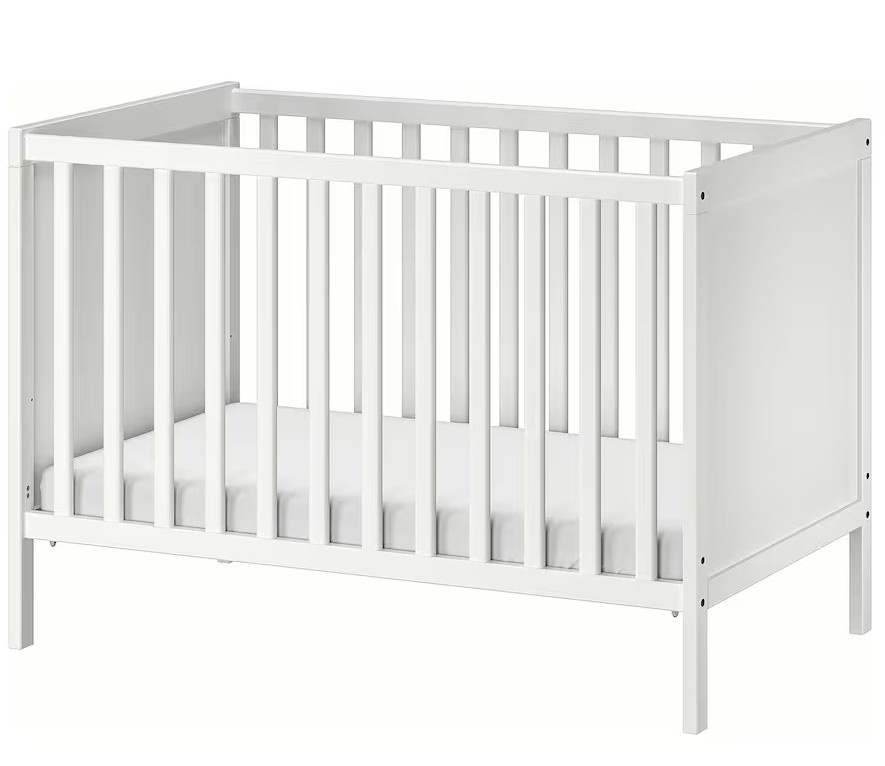 Dětská postýlka IKEA SUNDVIK - bílá + matrace SKONAST