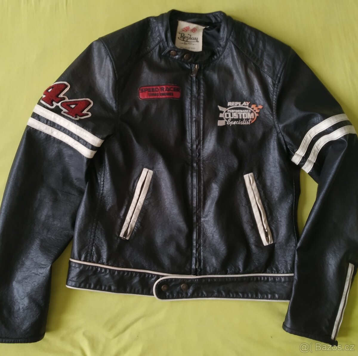 REPLAY kožená unisex bunda vel. L