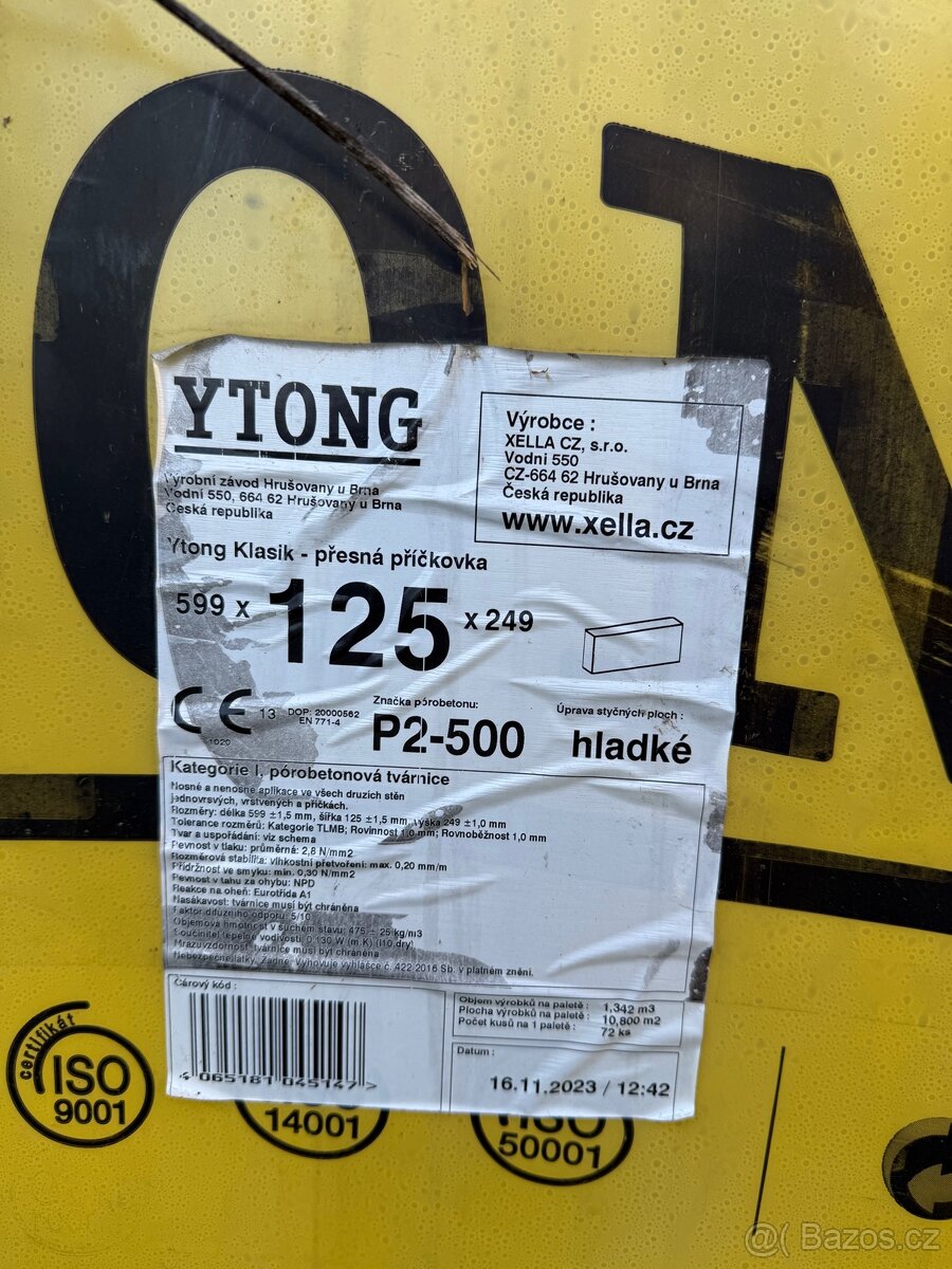 Ytong 125 příčkovky