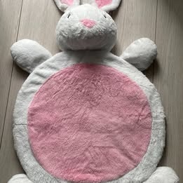 Plyšová hrací deka, podložka 67x78x5cm - Zajíček