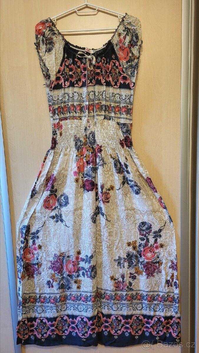 Dlouhé letní šaty, vel. L/XL