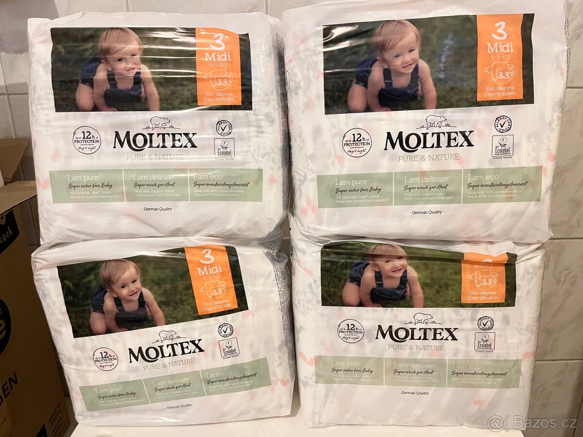4x Moltex Pure & Nature Midi Size 3.