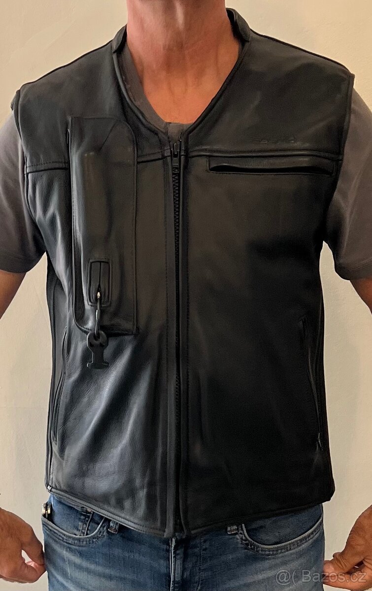 Airbagová kožená vesta Helite