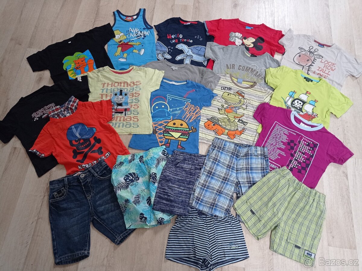 Trička a kraťasy vel 98/104
