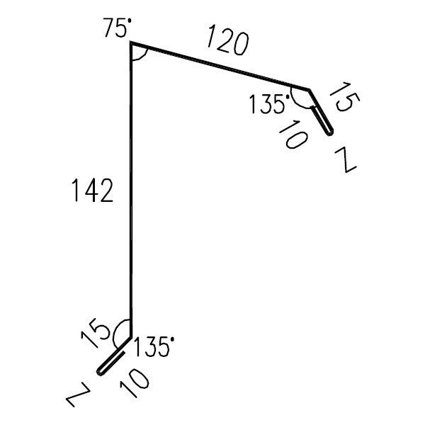 Prodám plechy, ukončení pultové střechy