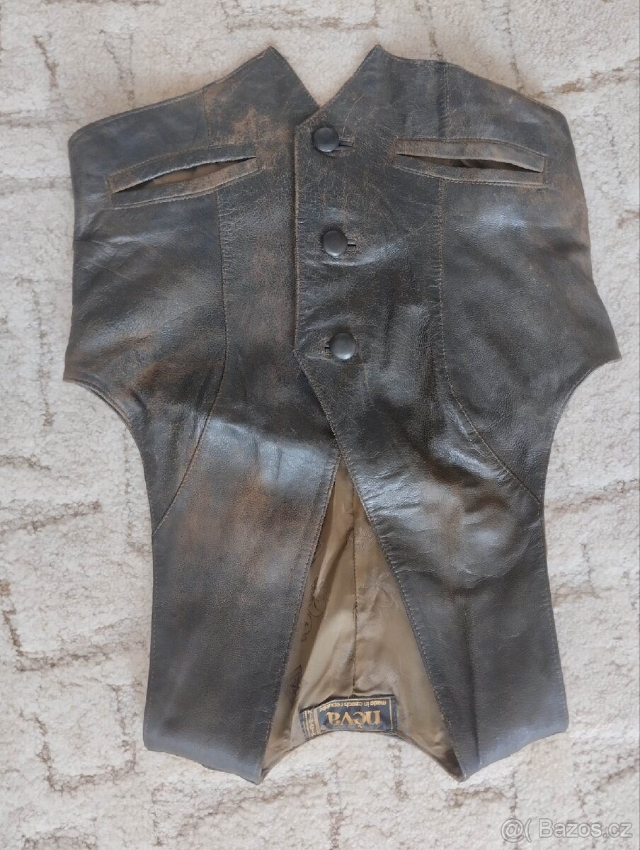 Dámská kožená vesta M