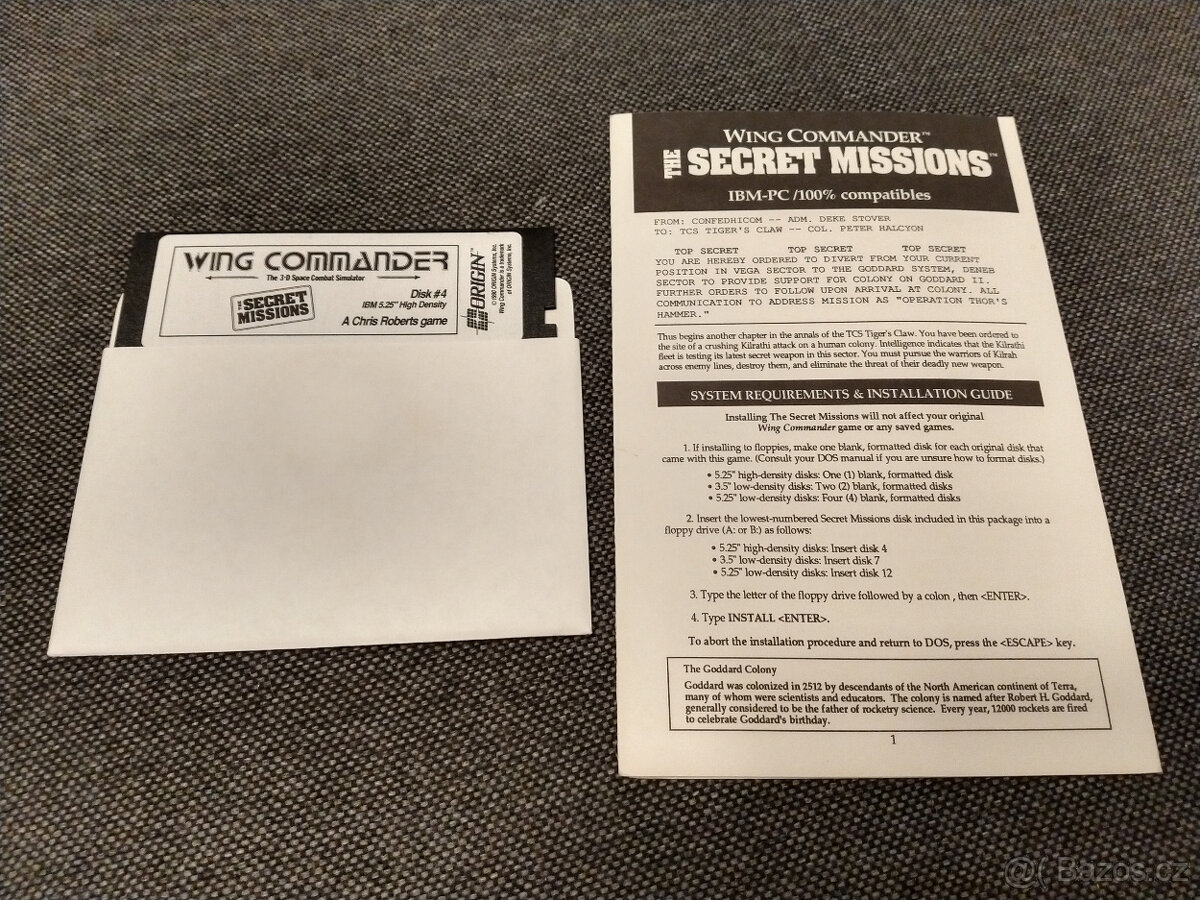Wing Commander: Secret Missions (1990) - datadisk k PC hře