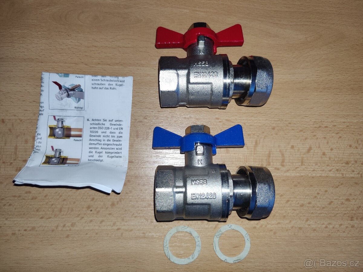 Set kulových kohoutů pro HKV/HLV V2A ( G1 ) REHAU