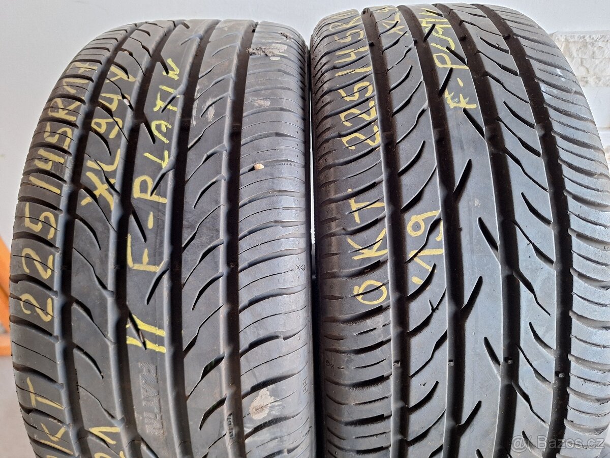Prodám letní pneu 225/45/17 Platin