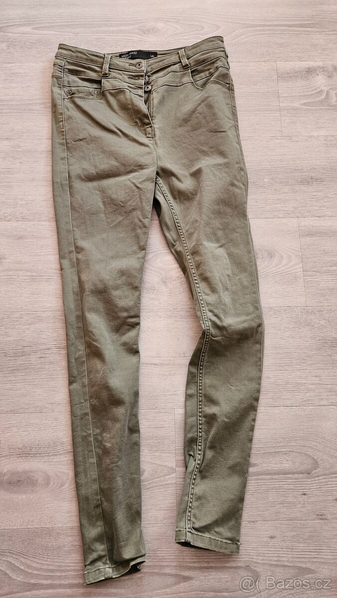 Next khaki džíny s vysokým pasem 14/42/L-XL