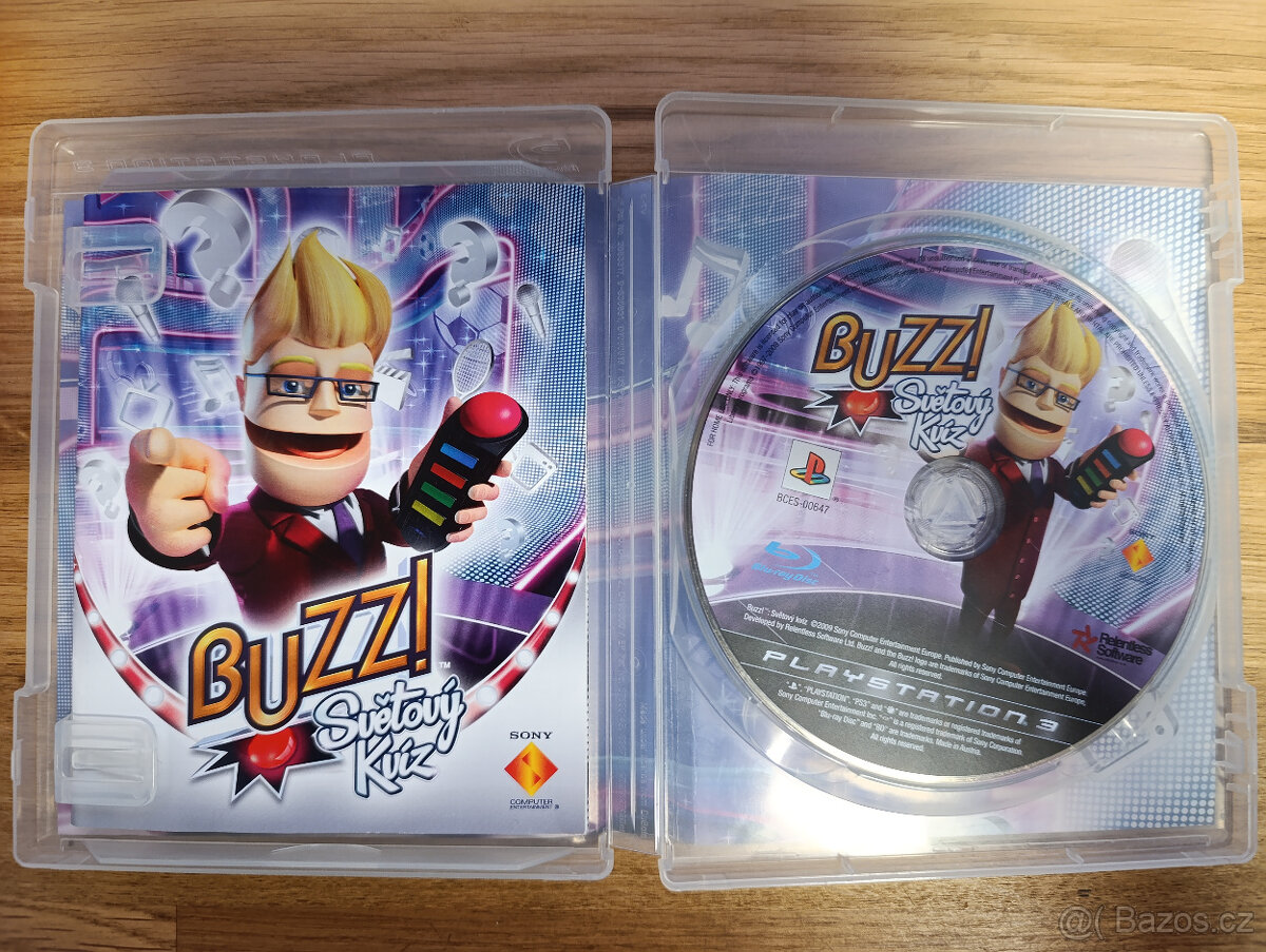 BUZZ Světový kvíz CZ na PS3 - komplet hra v českém jazyce