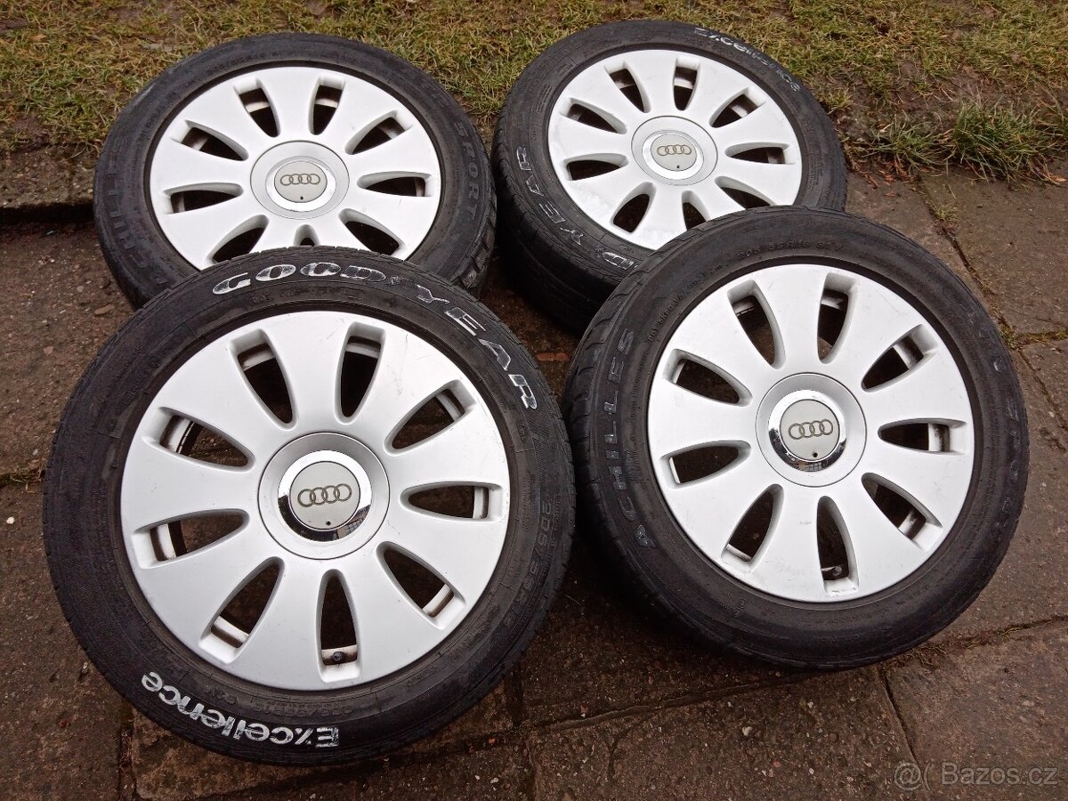 Obutá Alu kola 16ky 5x112 AUDI VW ŠKODA SEAT - dobírka možná
