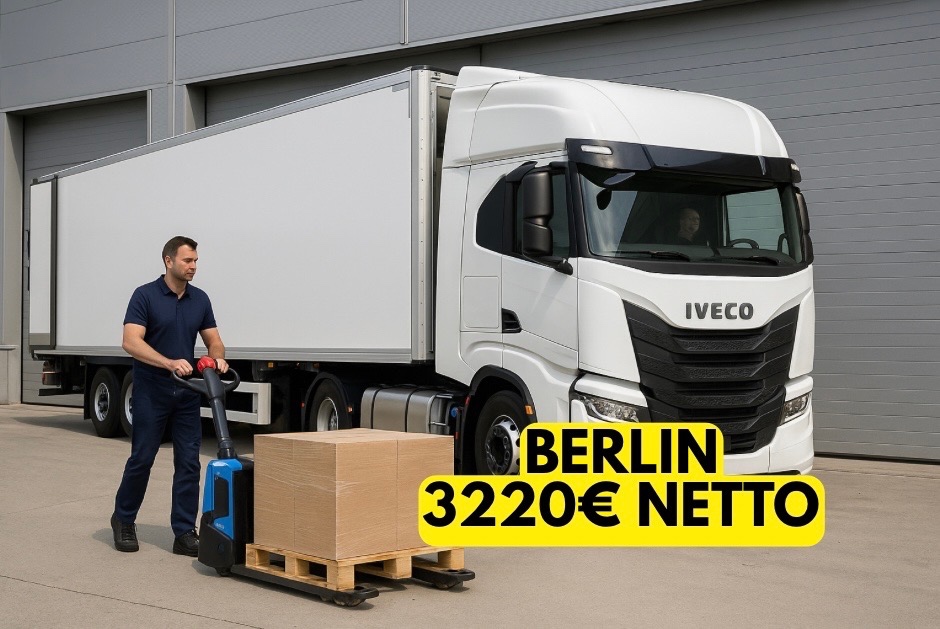 Řidič kamionu C+E BERLIN 3220€ čistého + ubytování