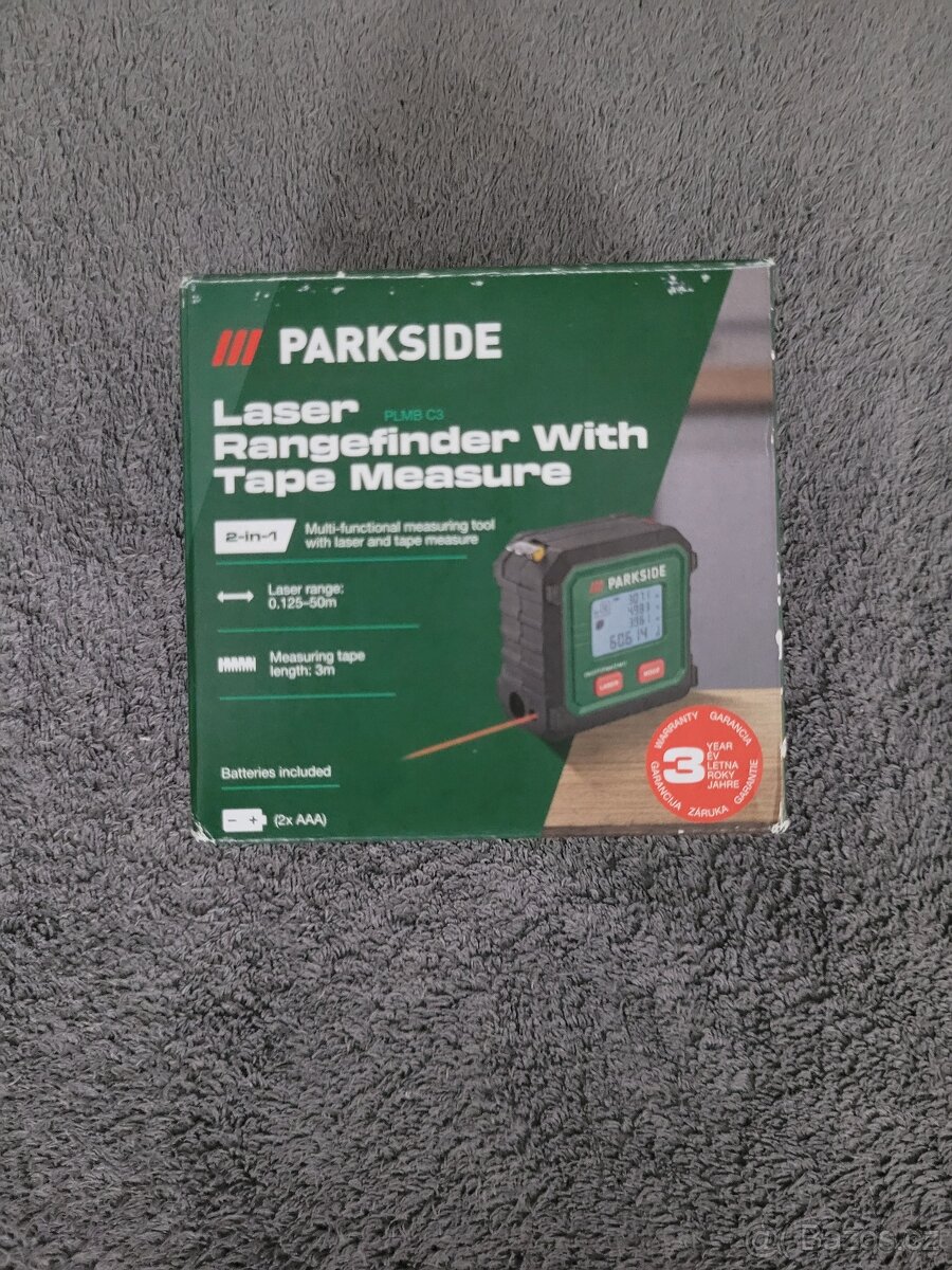 Laserový měřič vzdálenosti značky Parxside