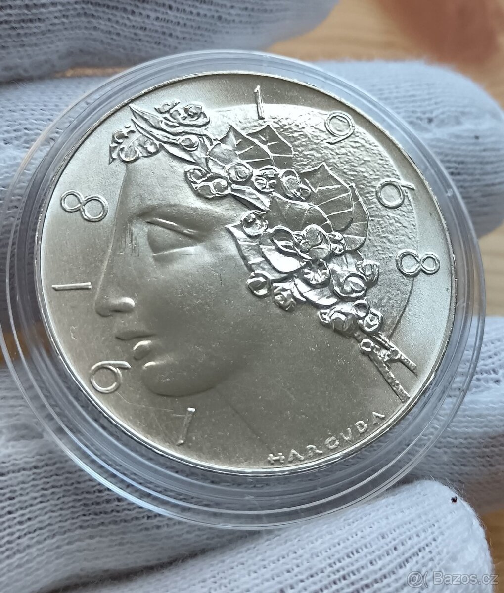 AG pamětní mince Československa 50kčs 1968 50.let ČSR