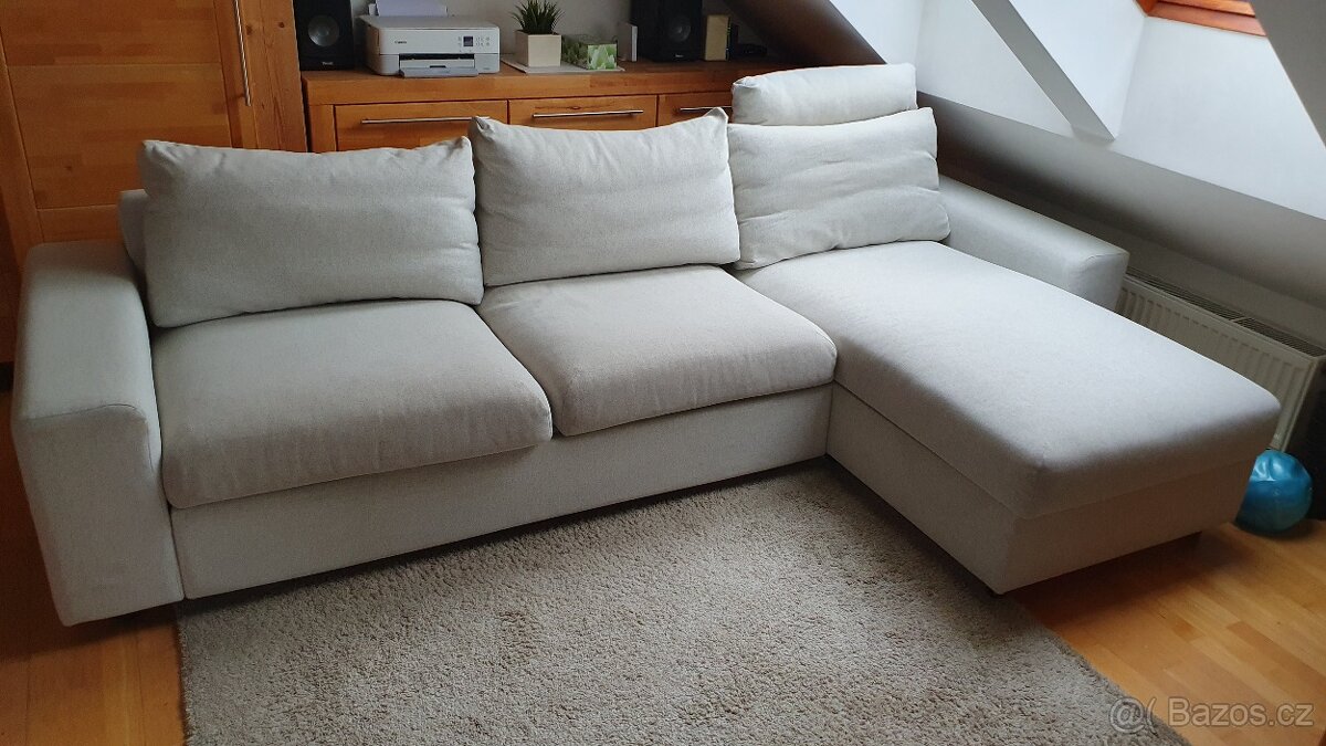 Rohová rozkládací pohovka VIMLE Gunnared béžová