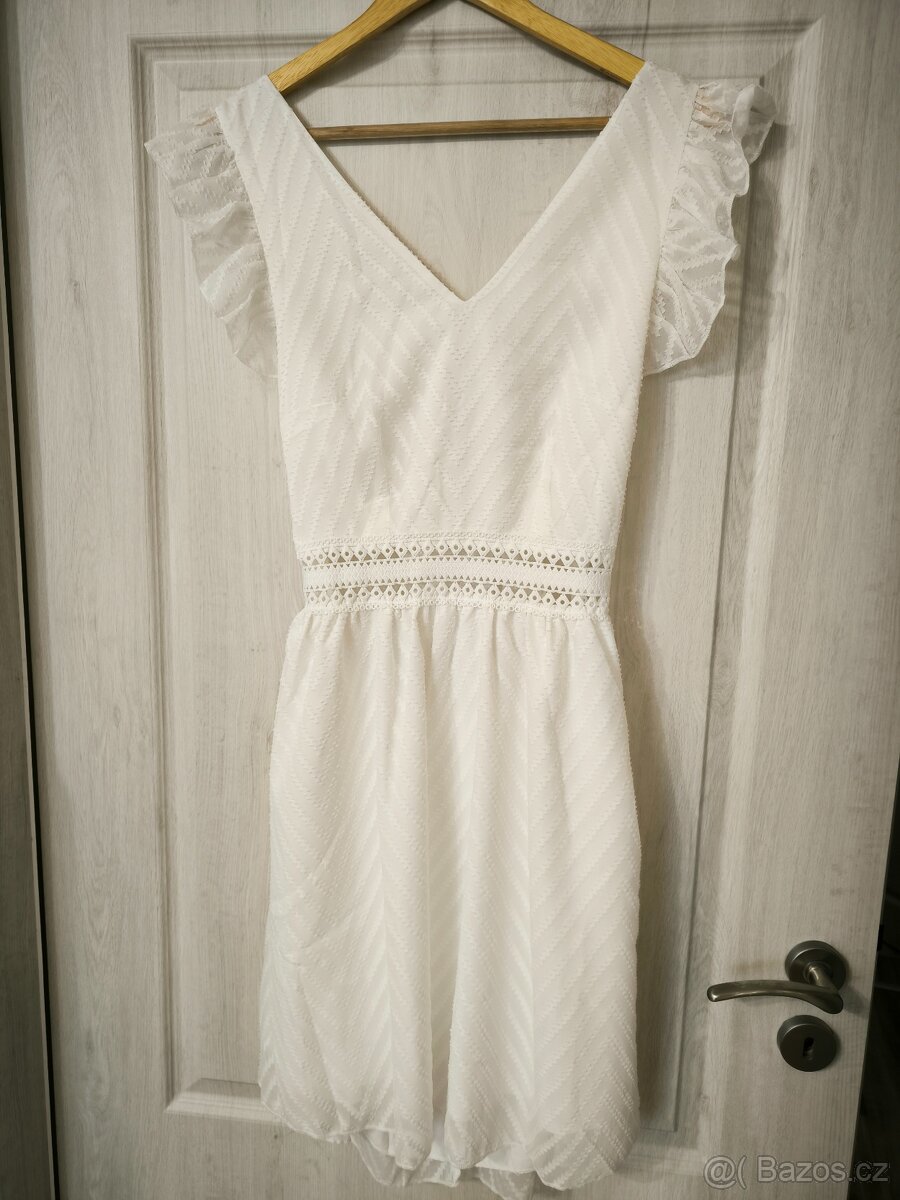 Popůlnoční šaty bílé vel. S NOVÉ